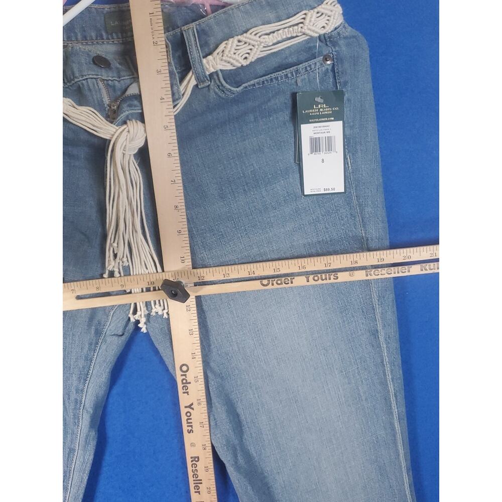 LRL Lauren Jeans Ralph Lauren Montauk Rope Belt Women’s Denim Jeans Size 8 NEW - Picture 10 of 16
